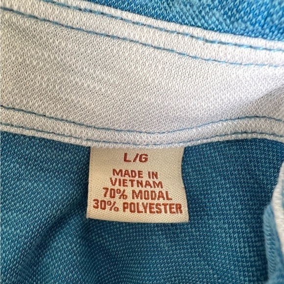 Tommy Bahama Mens Blue Modal Short Sleeve Polo Golf Shirt Large - Picture 6 of 6